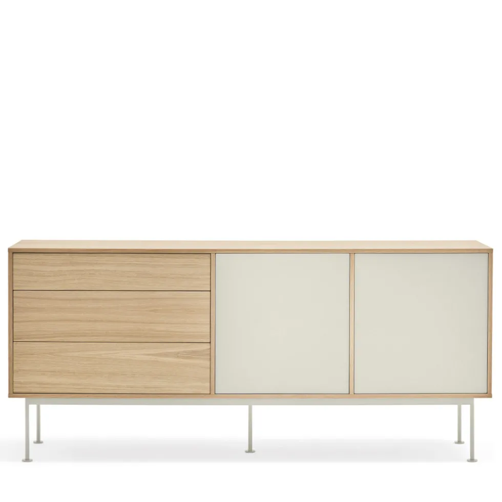 YOKO Buffet 2 portes 3 tiroirs en bois L180cm