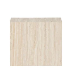 YORK Table d'appoint effet travertin 35x25cm