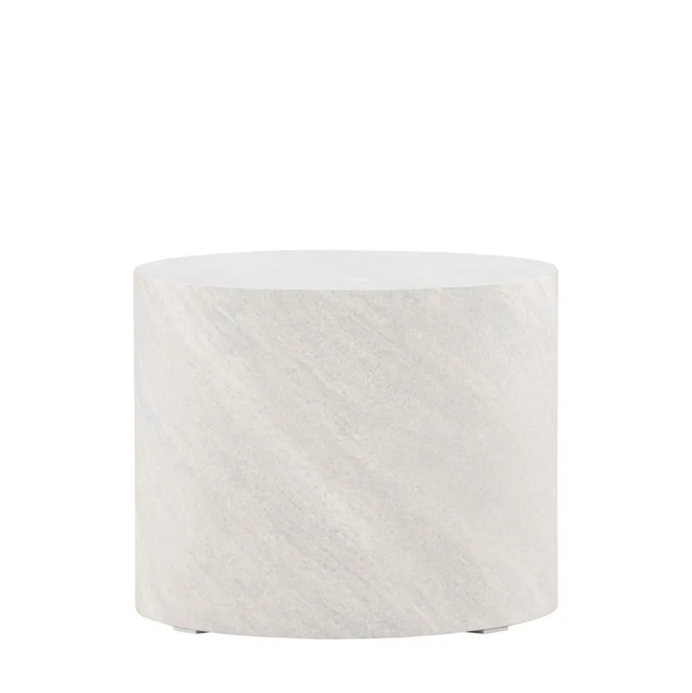 YORK Table d'appoint ronde effet marbre ø50cm
