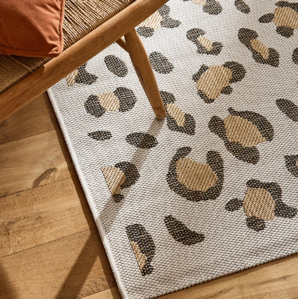 YUMA Tapis contemporain imprimé léopard
