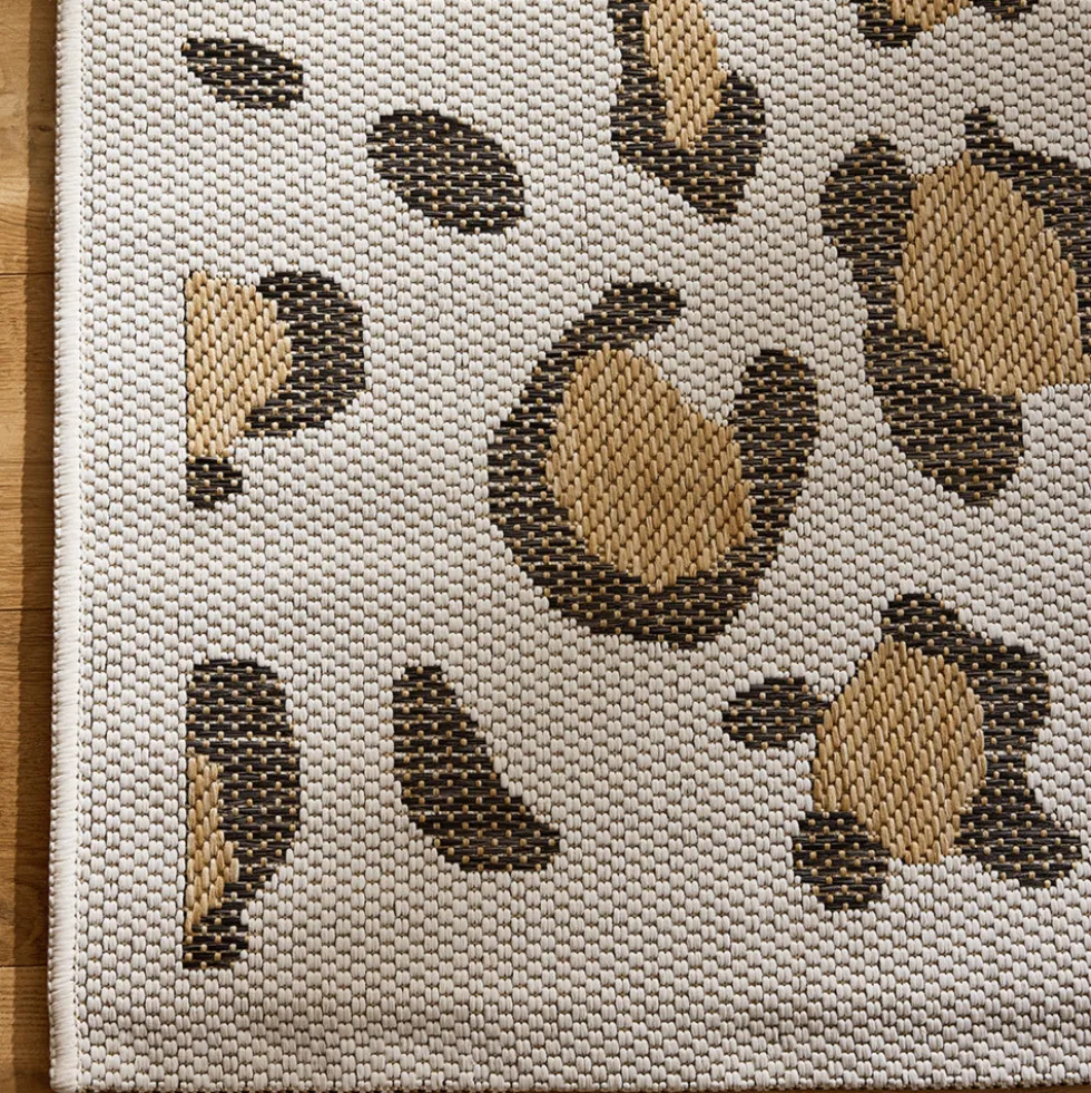 YUMA Tapis contemporain imprimé léopard