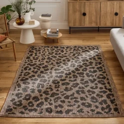 YUMA Tapis contemporain imprimé léopard