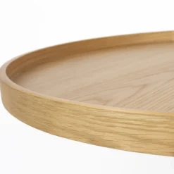 YURI Table basse ronde en bois et métal ø70cm