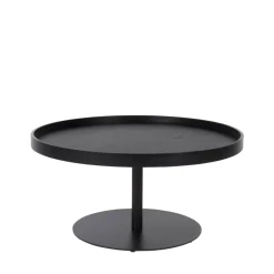 YURI Table basse ronde en bois et métal ø70cm