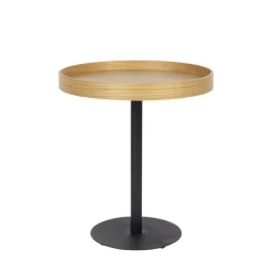 YURI Table d'appoint ronde en bois et métal ø45cm