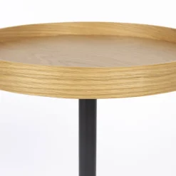 YURI Table d'appoint ronde en bois et métal ø45cm