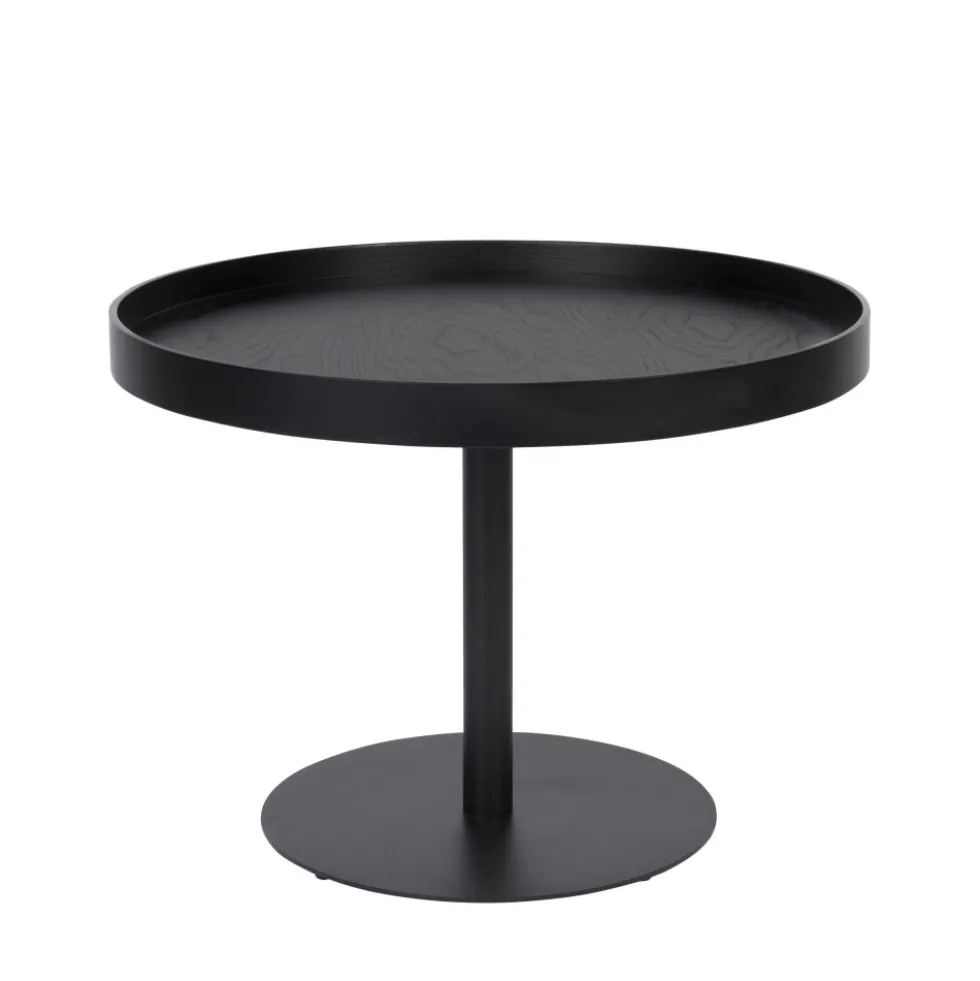 YURI Table d'appoint ronde en bois et métal ø56cm