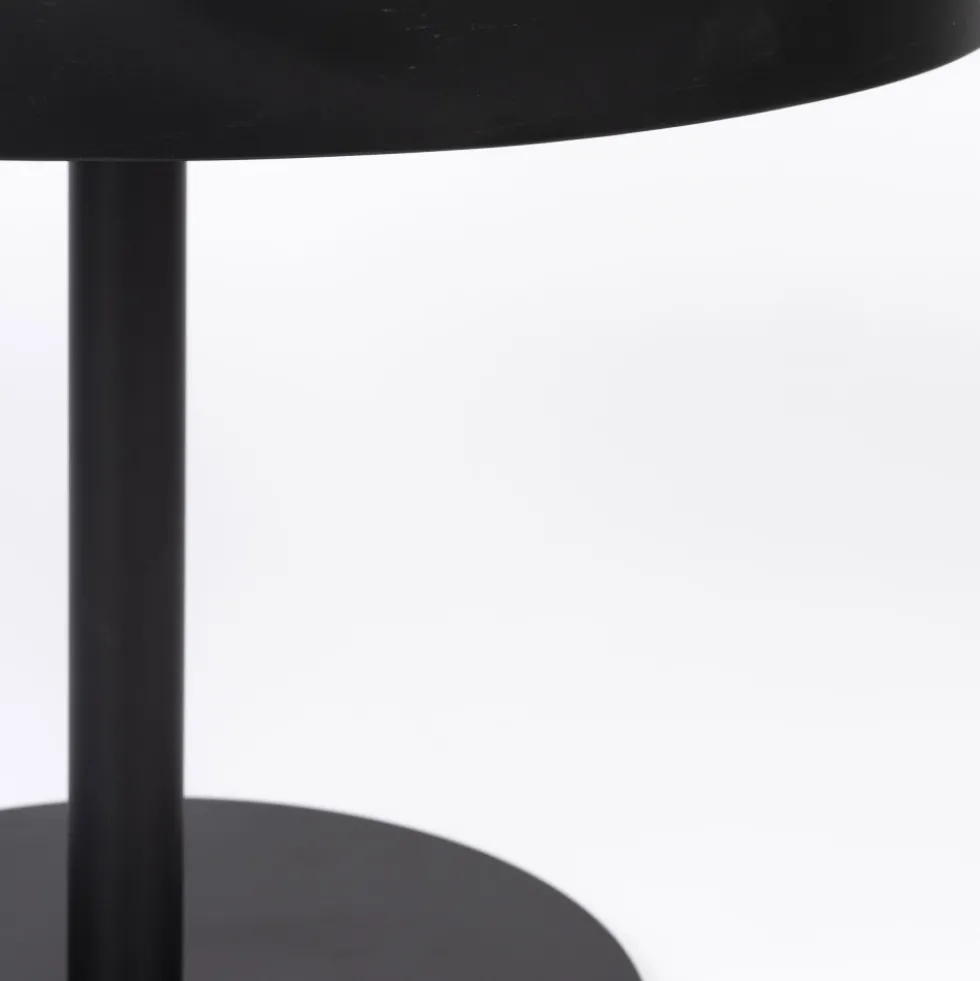 YURI Table d'appoint ronde en bois et métal ø56cm