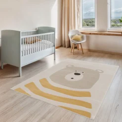 ZAZU Tapis enfant à motif ours