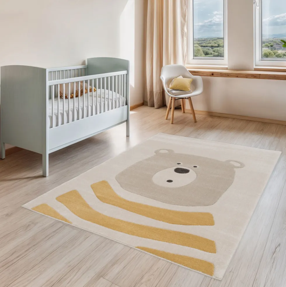 ZAZU Tapis enfant à motif ours