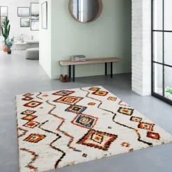 ZAZY Tapis d'inspiration berbère à motif ethnique