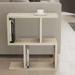 ZED Table d'appoint effet travertin
