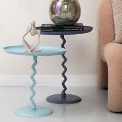 ZIGZAG Table d'appoint ronde en métal ø44cm