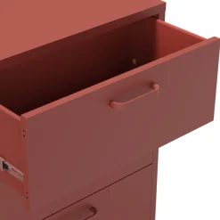 ZIO Buffet 2 portes 3 tiroirs en métal L140cm