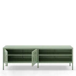 ZIO Meuble TV 2 portes en métal L160cm