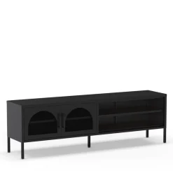 ZIO Meuble TV 2 portes en métal L160cm