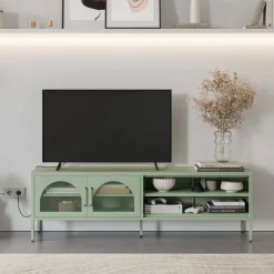 ZIO Meuble TV 2 portes en métal L160cm