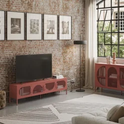 ZIO Meuble TV 4 portes en métal L180cm