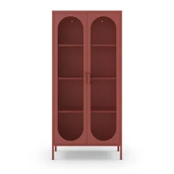 ZIO Vaisselier 2 portes en métal H170cm