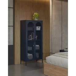 ZIO Vaisselier 2 portes en métal H170cm