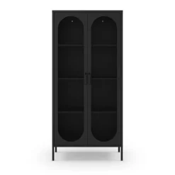 ZIO Vaisselier 2 portes en métal H170cm