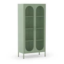 ZIO Vaisselier 2 portes en métal H170cm