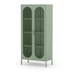 ZIO Vaisselier 2 portes en métal H170cm