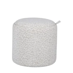 ZOÉ Pouf rond imprimé animal avec plateau et rangement ø40cm