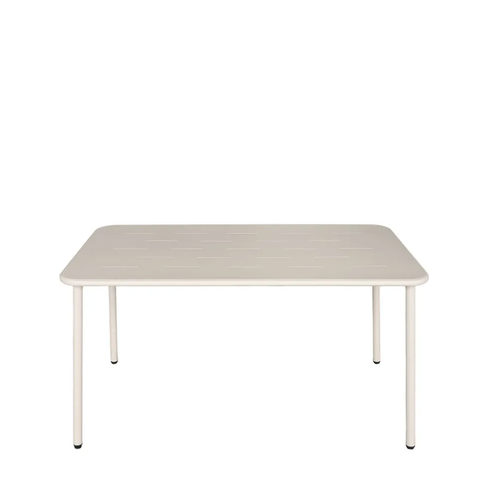 ZYRA Table à manger de jardin 4 personnes en métal