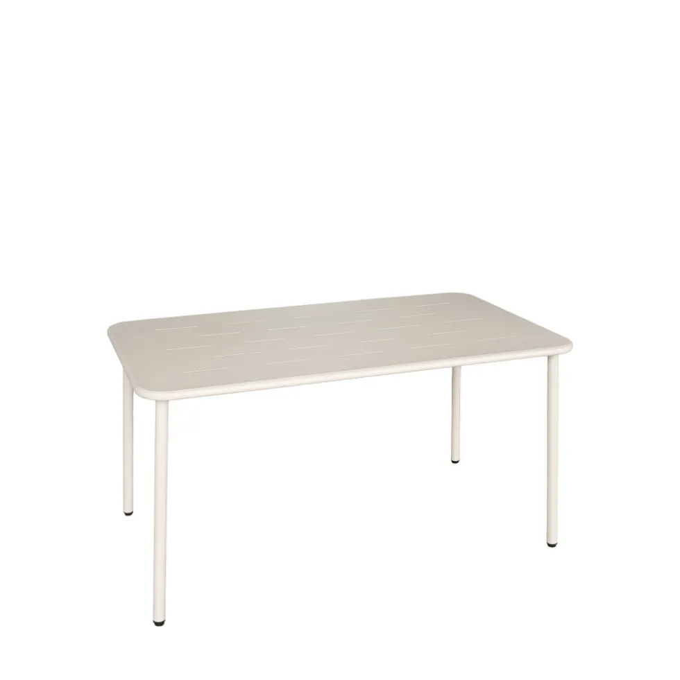 ZYRA Table à manger de jardin 4 personnes en métal