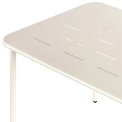 ZYRA Table à manger de jardin 4 personnes en métal