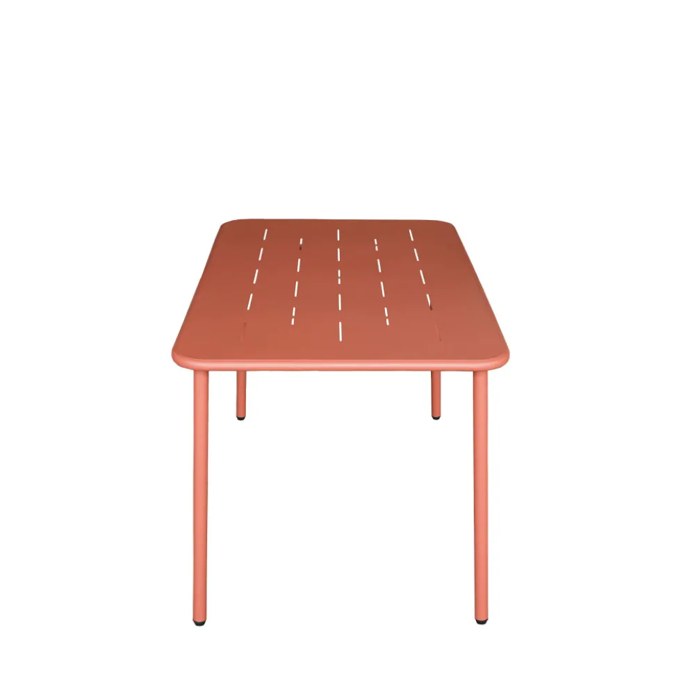 ZYRA Table à manger de jardin 4 personnes en métal