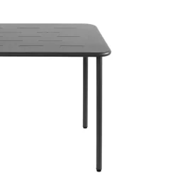 ZYRA Table à manger de jardin 4 personnes en métal
